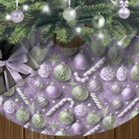 Purple Green Christmas Pattern#12 ID1009 Brushed Polyester Tree Skirt