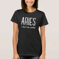 Aries The Ram Star Sign Zodiac T-Shirt