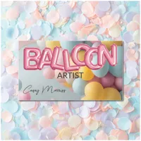 Chic Modern Balloon Artist Business Card