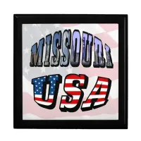 Missouri Picture and USA Text Gift Box