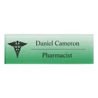 Personalized Green Pharmacist Name Tag