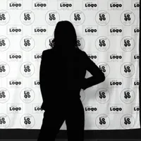 Two Logo Step and Repeat Photo Booth Backdrop