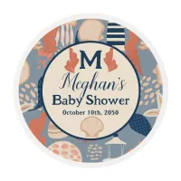 Baby on Board Nautical Baby Boy Shower  Edible Frosting Rounds