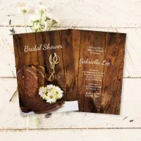 Cowboy Boots Daisies Horse Bit Bridal Shower Invitation