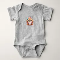 Cute Penguin Cartoon Baby Bodysuit