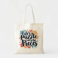 Life's a Puzzle Unique Fun  Tote Bag