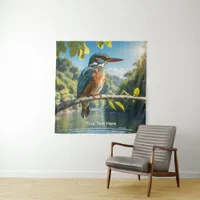 Common Kingfisher Wild Bird by River Nature Tapestry