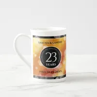 Elegant 23rd Imperial Topaz Wedding Anniversary Bone China Mug