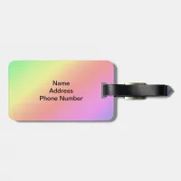 Colorful Rainbow Gradient Diagonal Blend Luggage Tag