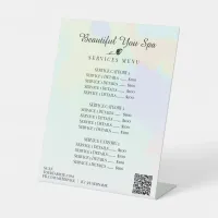 *~* Pastel Hologram Abstract Pedestal Sign