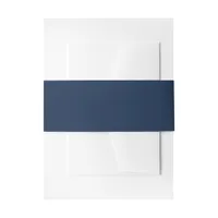 Navy Blue Invitation Belly Band