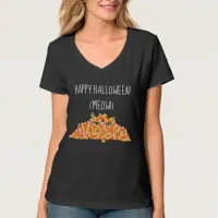 Cat in the Candy Corn Funny Halloween T-Shirt