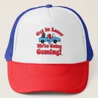 Get In Loser Going Gaming Funny Cartoon Trucker Hat