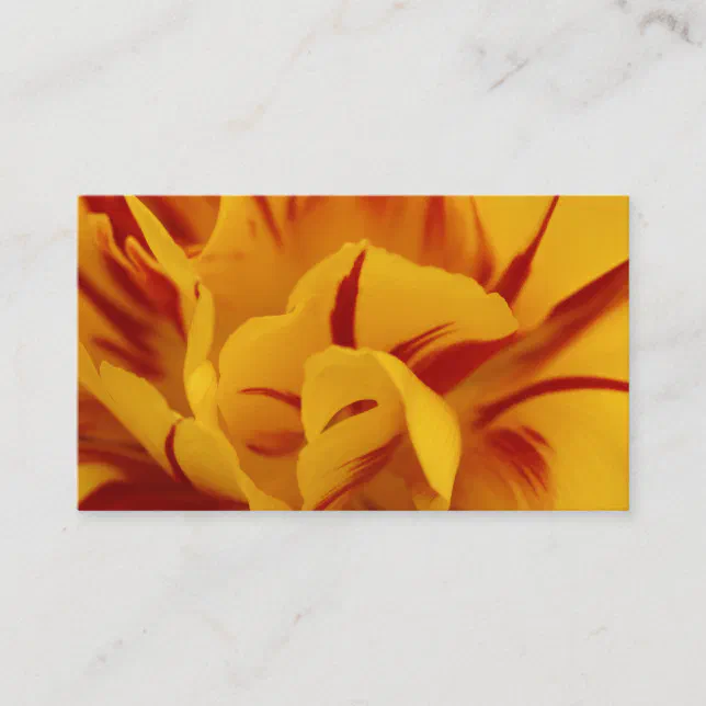 Elegant Two-Tone Red Gold Monsella Tulip Business Card