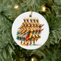 Ten Lords a-Leaping | Twelve Days of Christmas Ceramic Ornament