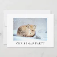 *~* Christmas Corporate Personal Snowy Fox Ap18 Invitation