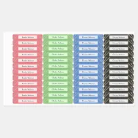 Retro Art Deco Style Personalized Name Labels