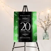 Elegant 20th Emerald Wedding Anniversary Foam Board