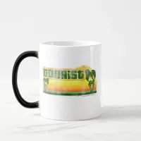 Generic Tourist Cheeky Retro Fun Travel Logo Magic Mug