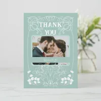 Art Nouveau Wedding Thank You Card