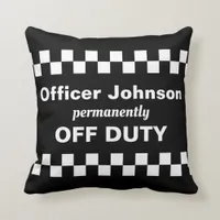 Police Retirement Gift Off Duty Police Officer Throw Pillow