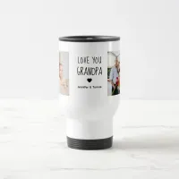 Modern Collage Photo Love You Grandpa Best Gift Travel Mug