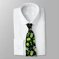 Limes and Flowers Citrus Fruit Patterned Neck Tie