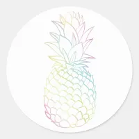 Girly Chic Pineapple Ombre Rainbow Envelope Seal