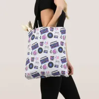 Retro 1980's Era Music Nostalgic Tote Bag