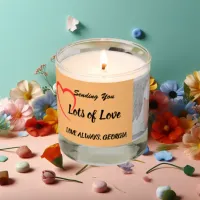 Lots of Love | Personalized 2 Photos Scented Candle