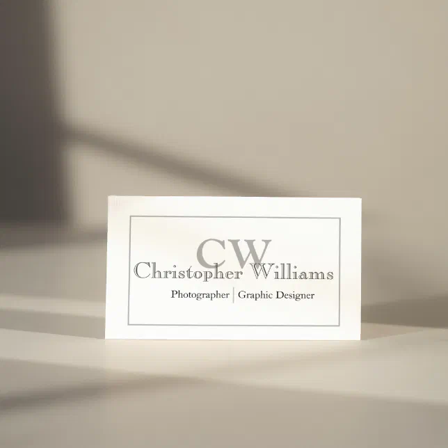 Professional White Minimalist Business Card