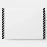 Thin Black and Gray Diagonal Stripes Envelope