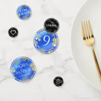 Elegant 9th Lapis Lazuli Wedding Anniversary Confetti