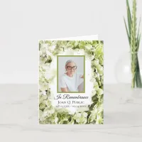 Green Hydrangea Flower Watercolor Funeral Sympathy Thank You Card