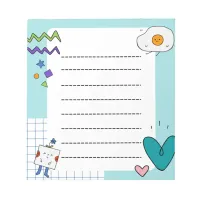 Square Cute Doodle Cartoon Memo Notes