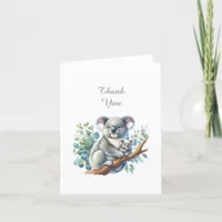 Koala Animals Baby Shower Thank You Note Card