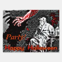 Vintage Halloween Hand in the Dark Halloween Sign