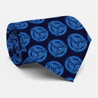 Azure Symphony: The Electric Triad Neck Tie