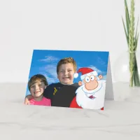 Santa Claus Photo Bomb Holiday Card