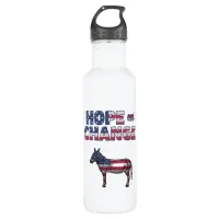 Hope and Change Democrat Donkey Water Bottle