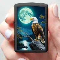 Eagle's Moonlit Vigil Zippo Lighter