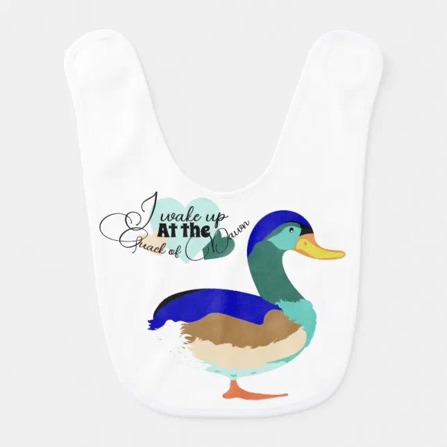 The quack of dawn: beautiful Mallard duck Baby Bib