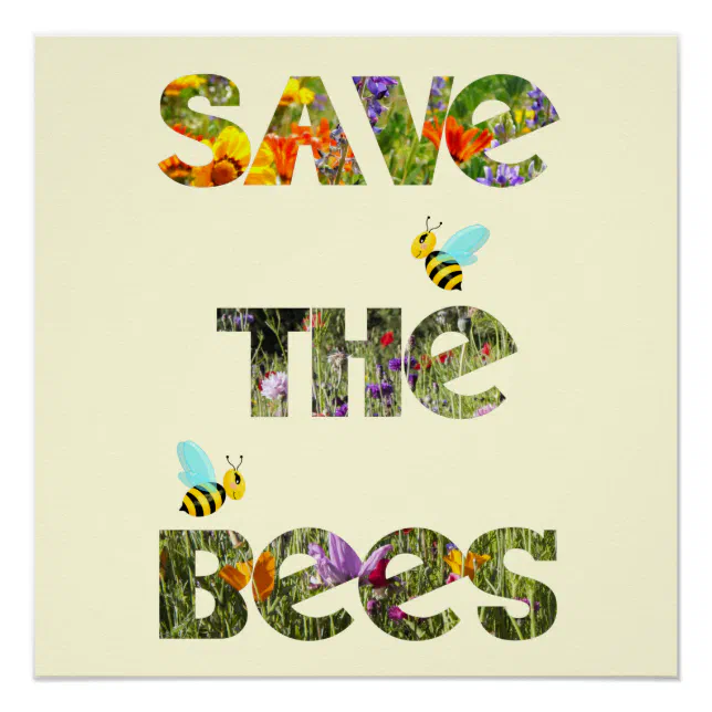 Save the bees poster