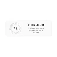 Modern 2-Letter Monogram Return Address Label