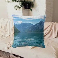 The Königssee in Bavaria, Berchtesgaden   Throw Pillow