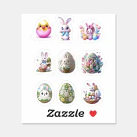 Bunny Easter Egg Stickers