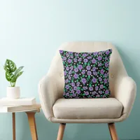 Modern trendy floral chic abstract flower throw pillow