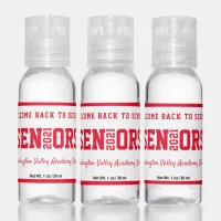 2021 Red Senior Block Letter Back to School Hand Sanitizer