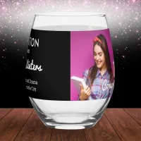 Custom Photo Graduate Congratulations Keepsake Stemless Wine Glass