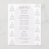 Minimalist Hygge Black White Christmas Dinner Menu